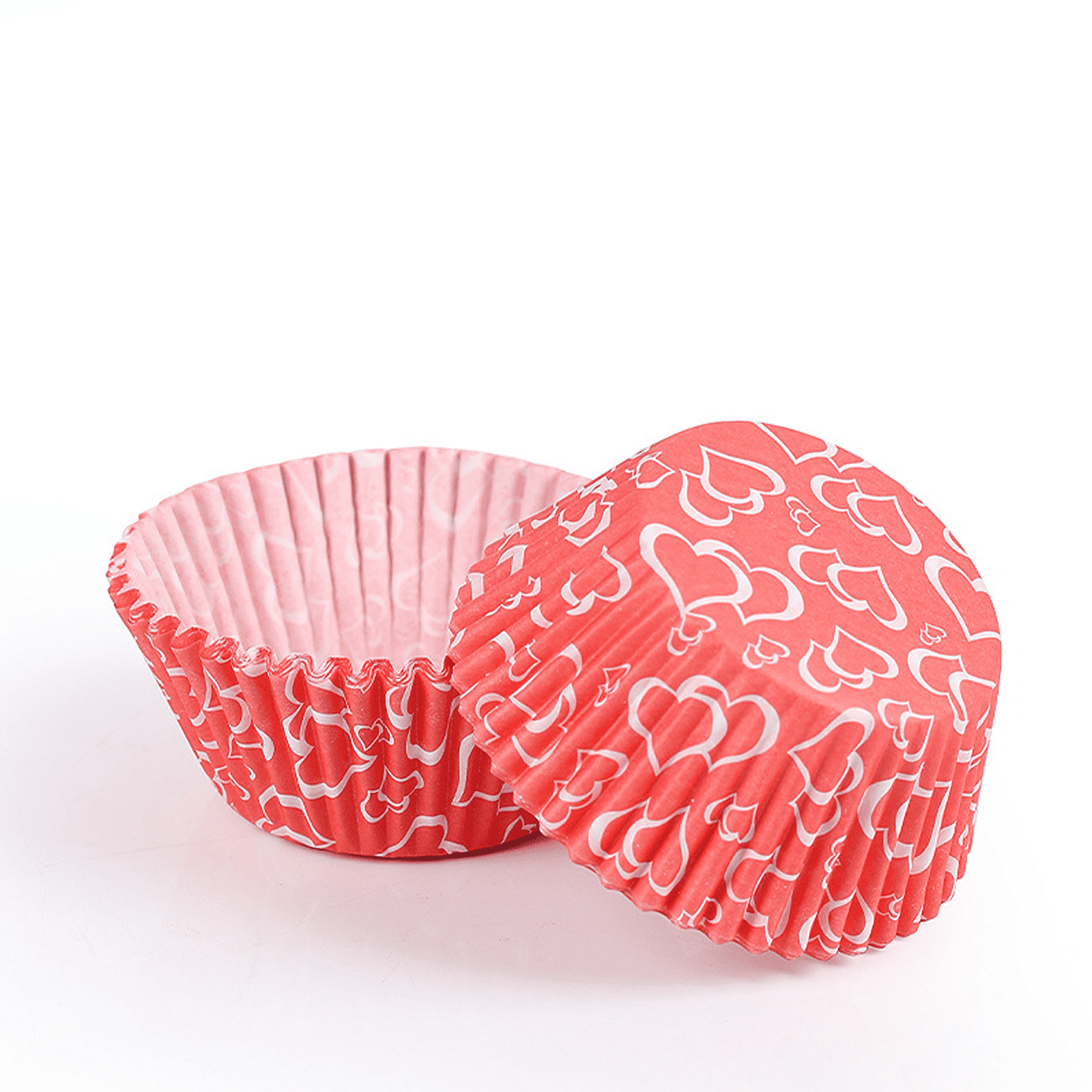 ACDANC 100Pcs Cupcake Boxes,Lightweight and Portable Cake Box,Oil-Resistant Design Microwave Safe Cupcake Carrier,Heart-To-Heart
